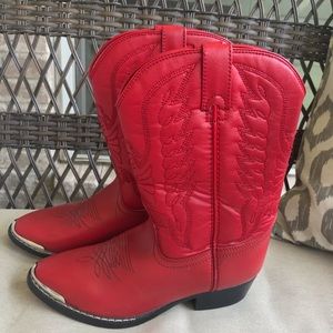 Girls Red Durango Cowboy cowgirl boots size 2
